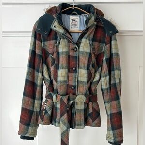 Triple Five Soul Plaid Wool Utility Jacket